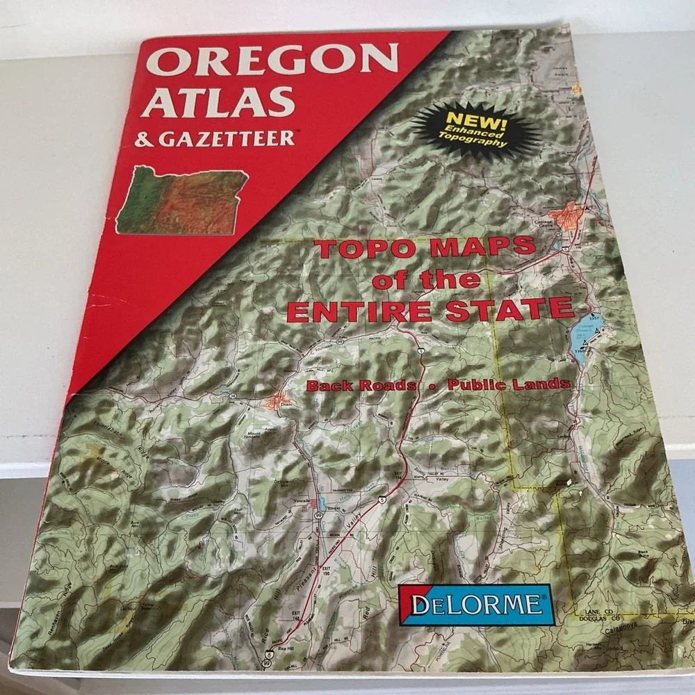 Oregon Atlas & Gazetteer Topo Maps of the Entire State by DeLorme VG 3rd Edition
